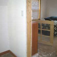 Drywall removed from edge
